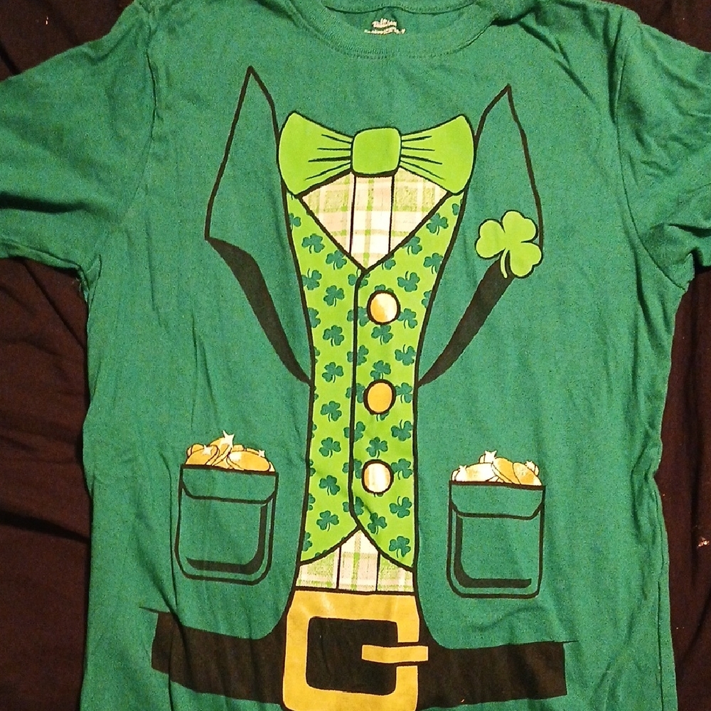 Green Leprechaun Graphic Kids Shirt